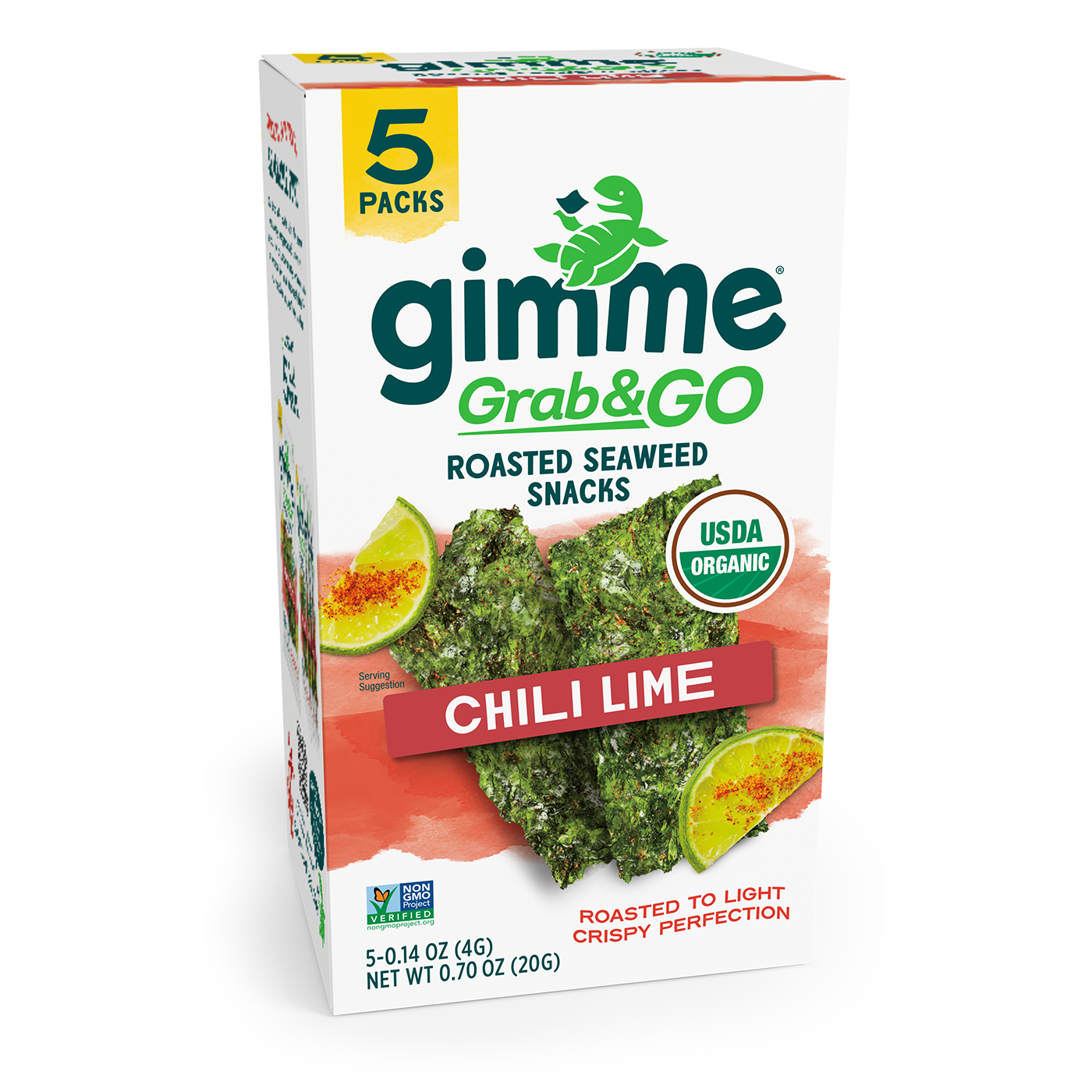 Grab & Go Chili Lime Seaweed Snacks (.14oz) - gimme Seaweed