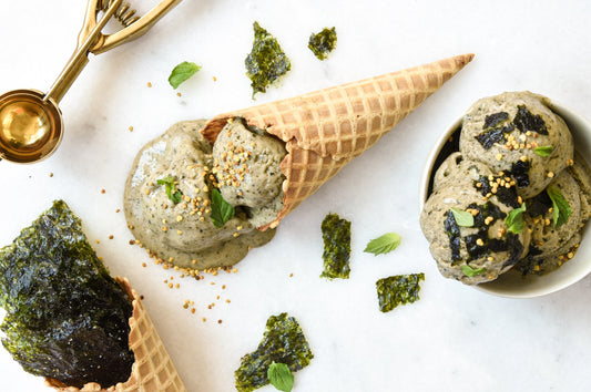 superfood seaweed ice cream by gimme. amazing taste!