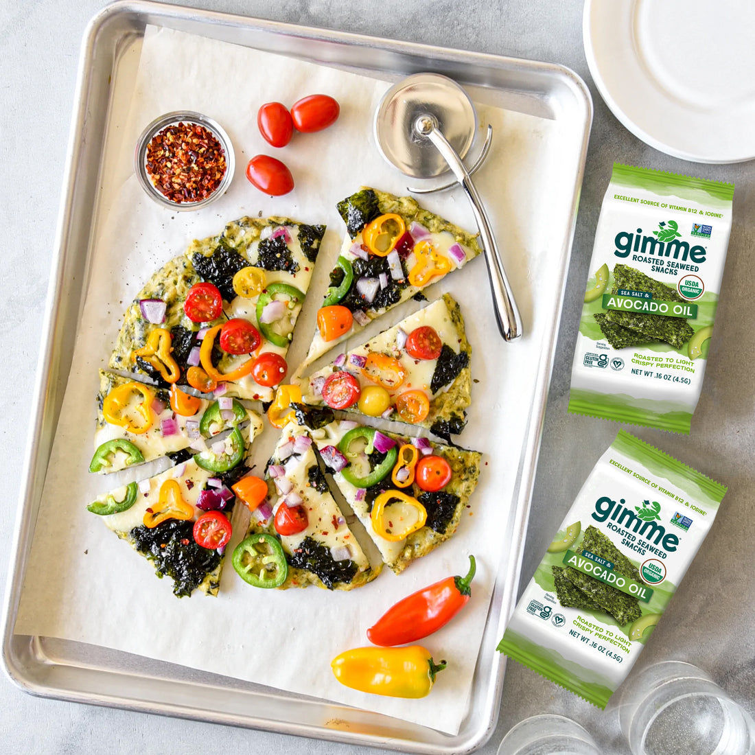 Gluten-Free Seaweed Pizza Crust