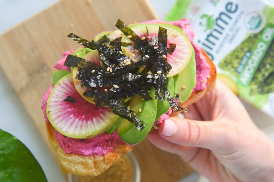 Pink Toast With Seaweed