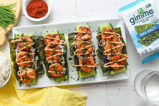 Air Fryer Shrimp & Cucumber Boats