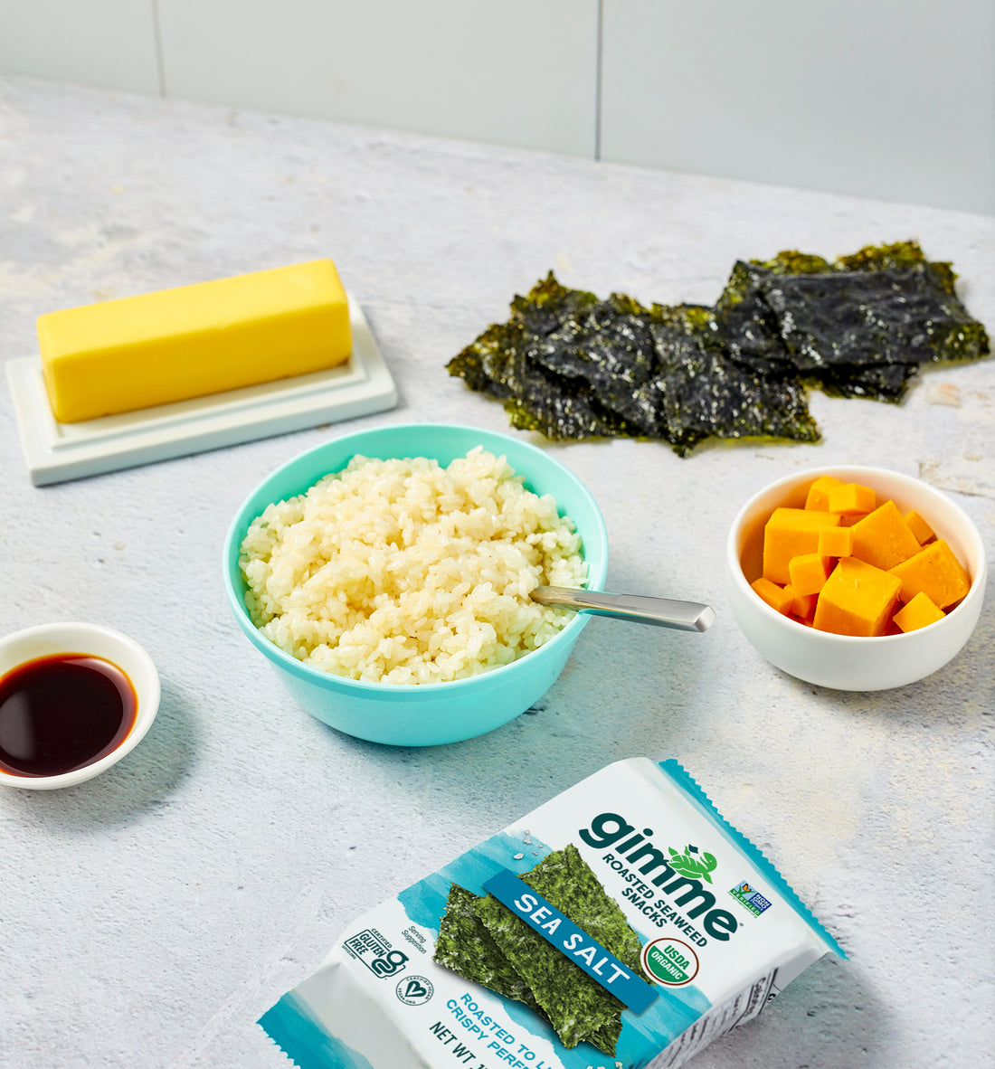 Rice + Butter + Cheese + Seaweed