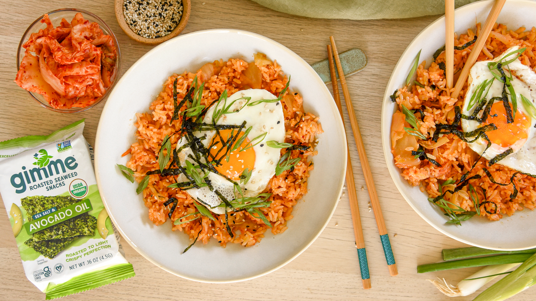 Kimchi Fried Rice with Seaweed