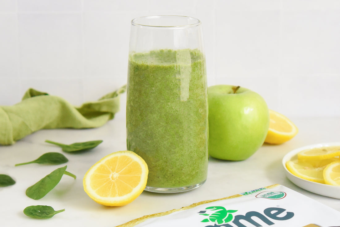 Refreshing Triple Green Smoothie With Seaweed