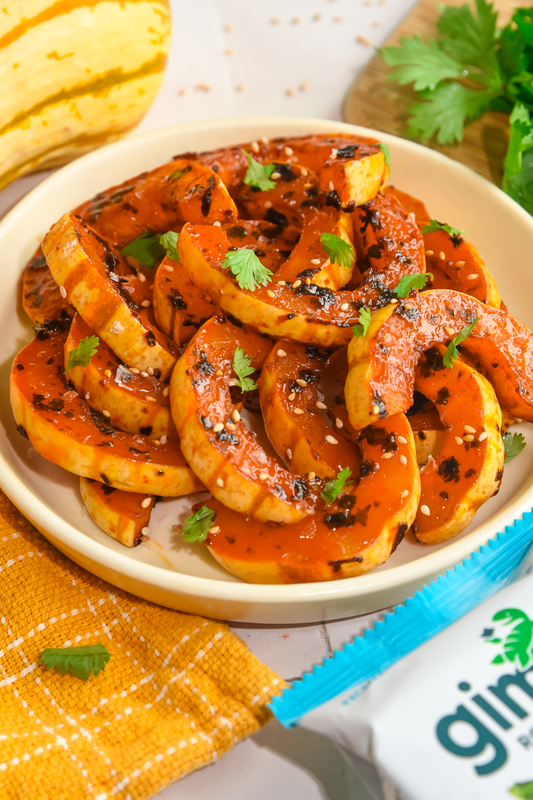 Air Fryer Gochujang Squash with Seaweed