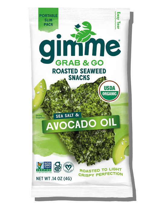 gimme Seaweed Grab & Go roasted seaweed snacks Grab & Go Avocado Oil Seaweed .14oz Single