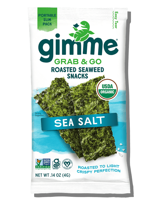 gimme Seaweed Grab & Go roasted seaweed snacks Grab & Go Sea Salt Seaweed .14oz Single