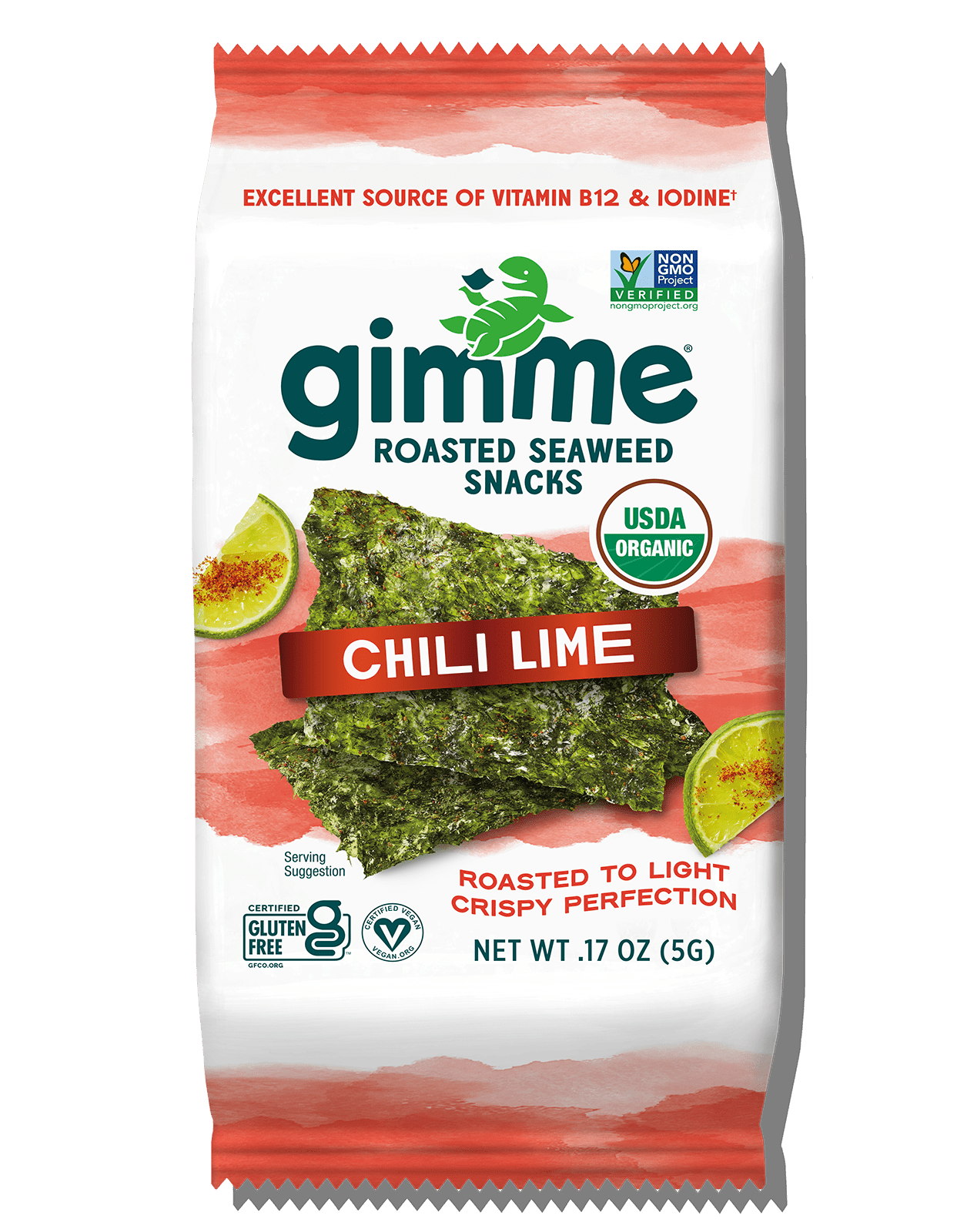 Gimme Seaweed Roasted Seaweed Snacks Chili Lime Roasted Seaweed Snacks - .17oz (6 Pack)